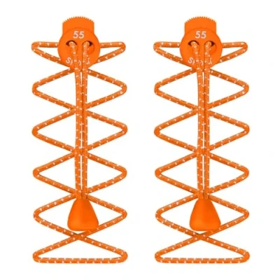 Image of 55 Sport Elastic Lock Shoelaces For Running &amp; Triathlon, Orange