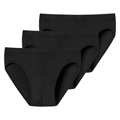 Image of Uncover by Schiesser Men&#039;s Pack of 3 Briefs Supermini Underwear with Soft Cuffs Cotton Stretch Mix, darkblue, XXXL