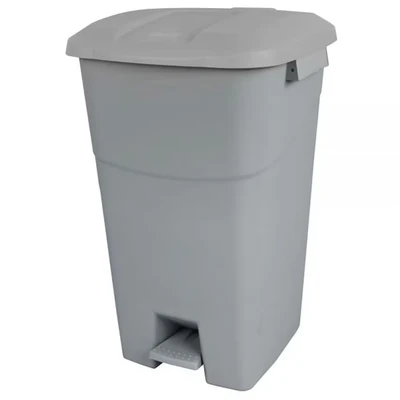 Image of Tayg 60 litre waste container with pedal, grey base and lid