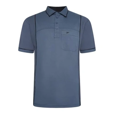 Image of Forge Mens Plus Size Polo Shirt Short Sleeve Big Blue 6XL
