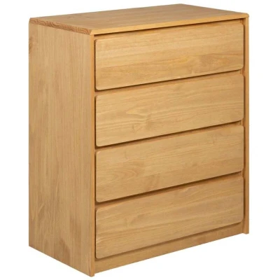 Image of vidaXL Drawer Cabinet SAUDA Oak 76.5x39x91 cm Solid Wood Pine