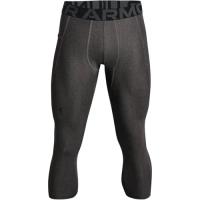 Image of Under Armour Men UA HG 3/4 Legging, Comfortable and robust gym leggings, lightweight elastic thermal underwear with compression fit.