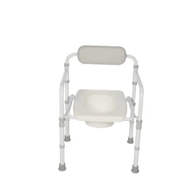Image of HOMECRAFT Uni Frame Folding Toilet with Seat, Foldaway Surround, Grab Bar, Adjustable Height Handrail, Safety Device, Support Aid for Eldery, Handicapped, and Disabled