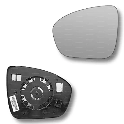 Image of Less4spares Replacement Wing Mirror Glass Left Compatible with Renault Captur 2020 2022 CLIP ON Passnager Near Side N/S Heated Convex