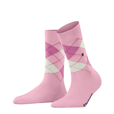 Image of Burlington Women&#039;s Covent Garden W SO Cotton Patterned 1 Pair Socks, Pink (Rose 8793) new eco friendly, 3.5 7