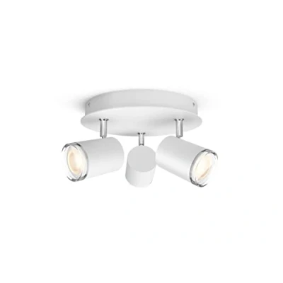 Image of Philips Hue Adore White Ambiance Smart LED Bathroom [3 Spot Light] Included with Dimmer Switch Bluetooth Works Alexa, Google Assistant, and Apple Homekit