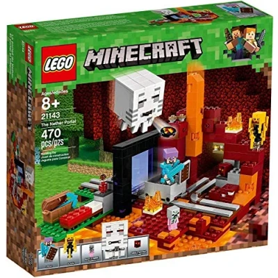 Image of LEGO Minecraft The Nether Portal 21143 Building Kit (470 Piece)
