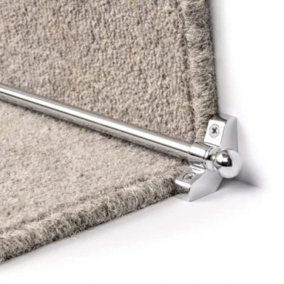 Image of eXtreme Jubilee Stair Rod for Carpet Runner Durable, Lightweight, and Affordable 890mm Long Hollow Rod, Chrome