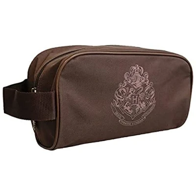 Image of Groovy UK Unisex Harry Potter Wash Bag, Brown, One Size