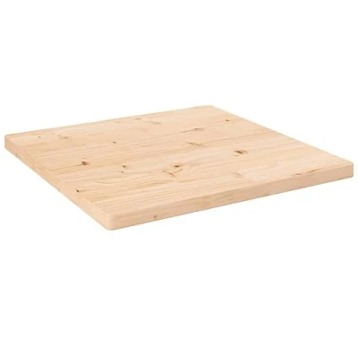 Image of vidaXL Table Top, Desk Top for Dining Room Restaurant Cafe, Wooden Study Painting Gaming, Solid Wood Pine Square