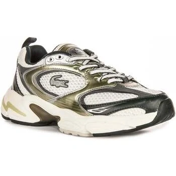 Image of Lacoste Storm 96 2K 224 Trainers, Women&#039;s, Size: 5, Off white/dark green Imitation leather/ textile