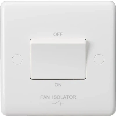 Image of KnightsBridge Curved Edge 10AX 3 Pole Fan Isolator Switch