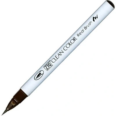 Image of Zig Clean Color Real Brush Marker Pen 062 Dark Brown