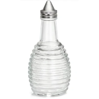 Image of Bobzo Beehive Glass Oil &amp; Vinegar Dispenser 6oz/170ml Stylish Reusable Bottle with Stainless Steel Top Elegant Design for Cooking, Salad Dressing, and Kitchen Essentials