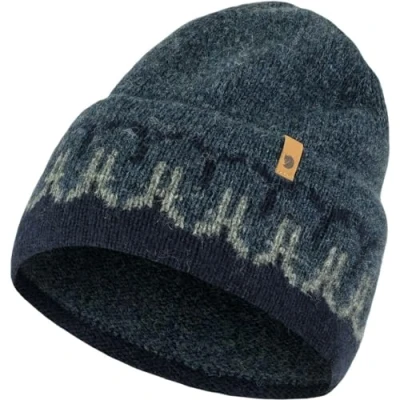 Image of Fjallraven 87167 555 560 Övik Path Knit Beanie/Övik Beanie Hat Unisex Dark Navy Size OneSize