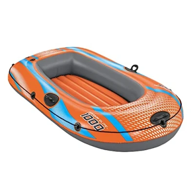 Image of Bestway Inflatable Boat, Kondor Elite 1000, One man Raft with Heavy Duty Handles and Interlocking Valves Hand Pump, 5’4 x 38 / 1.62m 96m