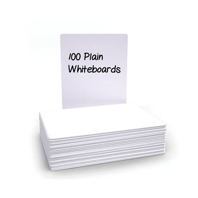 Image of Economy DryWipe Boards 500 Micron Plain Pack of 100 A4 WBP100