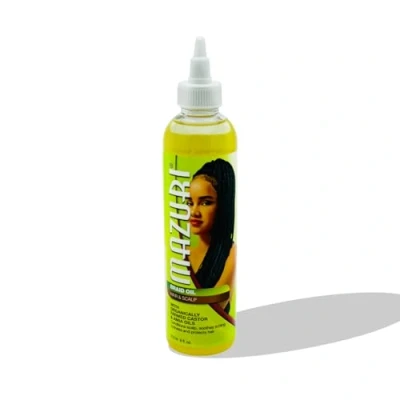 Image of Mazuri Braid Oil for Hair and Scalp, 237ml, with Nourishing Oils Nutrients