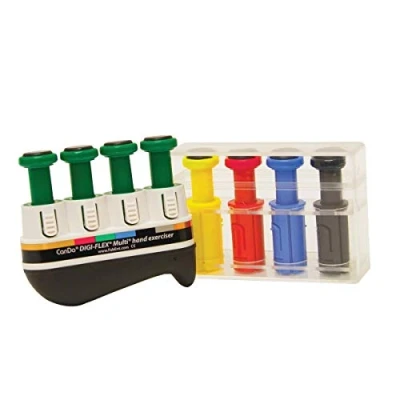 Image of CanDo Hand exerciser, finger trainer CanDo® Digi Flex® 1 basic unit, 8 buttons (4 medium, very light, strong, strong)