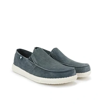 Image of Pitas Moccasin Man WT150 SLIPON Canvas Green Color Size: 8.5 UK