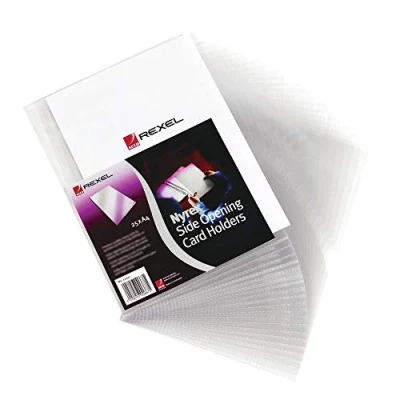Image of Rexel Nyrex Card Holders 95x64 mm Clear (25 Pack)