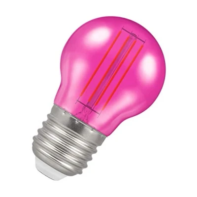 Image of Crompton LED Filament Round 4.5W Pink ES E27