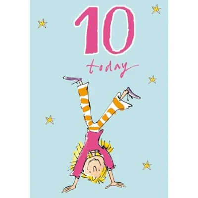 Image of Greetings Card (WDM9079) Girls 10th Birthday Quentin Blake
