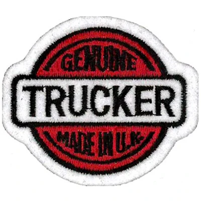 Image of Klicnow Genuine Trucker Made in the U.K Embroidered Patch 5CM X 6CM (2&quot; 2 1/4&quot;)