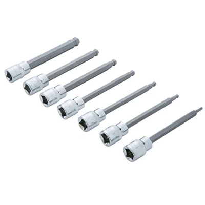 Image of Blue Spot Tools 01510 1510 Extra Long Ball Ended Hex Socket Bit Set, Set of 7 Pieces