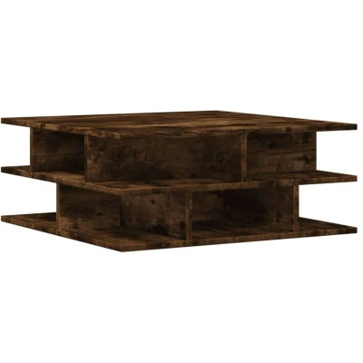 Image of vidaXL Coffee Table Smoked Oak 70x70x29 cm Engineered Wood