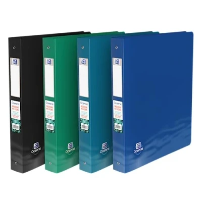 Image of OXFORD Oceanis A4XL Folder 40 mm Spine 4 Round Rings Cover Recycled Polypropylene Opaque Assorted Colours