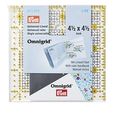 Image of Prym Ruler, Transparent, Black, Yellow, 4,5 x inch