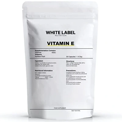 Image of Vitamin E 400iu softgel Capsules High Potency Supplements GMO Free White Label Nutrition