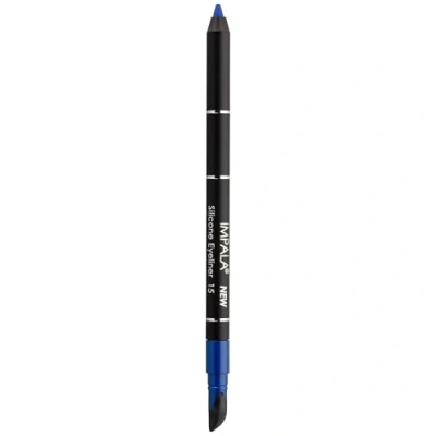 Image of IMPALA Waterproof Eyeliner with Silicone, Navy Blue Color No. 15 Defined Line or Smudged Effect Easy to Apply Creamy Texture Intense, Long Lasting, and Water Resistant