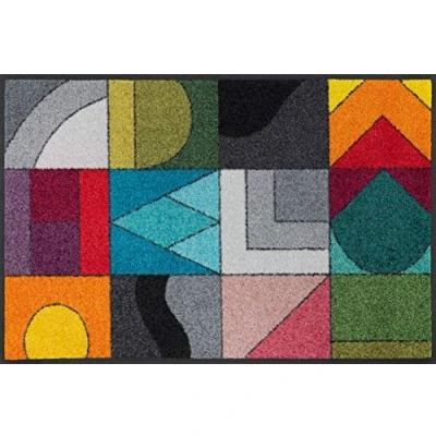 Image of Wash+Dry Doormat, Polyamide Back: Nitrile Rubber, Multicoloured, 50 x 75 cm