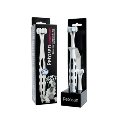 Image of Petosan SilentPower Double Headed Sonic Toothbrush for Small to Large Dogs
