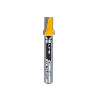 Image of MICROJIG Matchfit MB 025 025ST Relief 1/4&quot; Shank Straight Router Bit