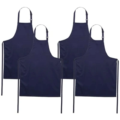 Image of Portwest PolyCotton Bib Apron, Size: One Size, Colour: Navy, S841NAR