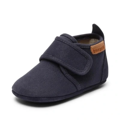 Image of Bisgaard Boy&#039;s Unisex Kids Baby Cotton First Walker Shoe, darkblue, 3.5 UK Child