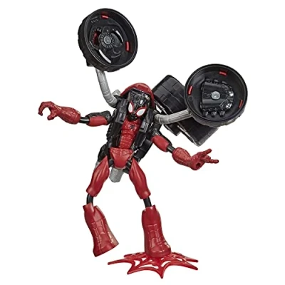 Image of Marvel Bend And Flex, Flex Rider Spider Man Action Figure Toy, 6 inch 2 In 1 Motorcycle For Kids Ages 4 Up