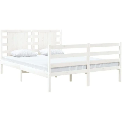 Image of vidaXL Bed Frame without Mattress White 120x190 cm Small Double Solid Wood Pine