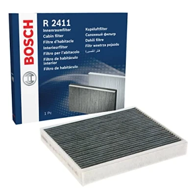 Image of 1808527, 6808605, 6818605 Pollen Filter BOSCH 1 987 432 411 Activated Carbon 212mm 243mm 35mm VAUXHALL: Meriva Mk1