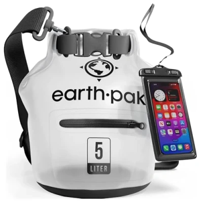 Image of Earth Pak Waterproof Dry Bag with Front Zippered Pocket Keeps Gear for Kayaking, Beach, Rafting, Boating, Hiking, Camping and Fishing Phone Case