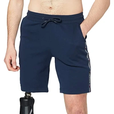 Image of Tommy Hilfiger Men&#039;s Short Hwk Um0um00707 Pyjama Shorts, Blue (Navy Blazer), S