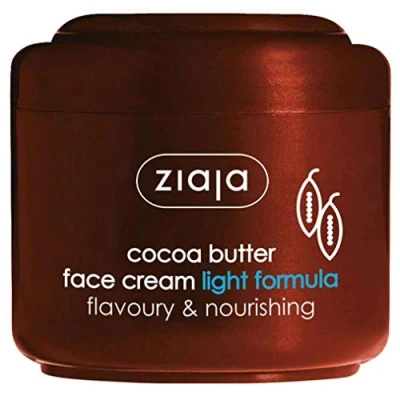 Image of Ziaja Cocoa Butter Light Formula Face Cream for Dry and Normal Skin Vegan 100ml