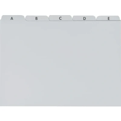Image of Brunnen Filing Cards A Z A5 40 mm Plastic Grey