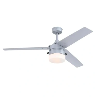 Image of Outdoor Ceiling Fan Riverton Silver with Lights