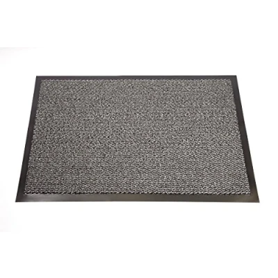 Image of EHC Small Grey/Black Door Rubber Backed Barrier Mat 90cm x 150cm