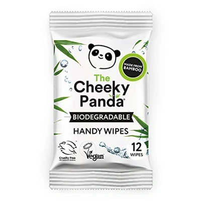 Image of The Cheeky Panda Bamboo Hand Wipes 12 Travel 100% Plastic Free and Biodegradable Wet