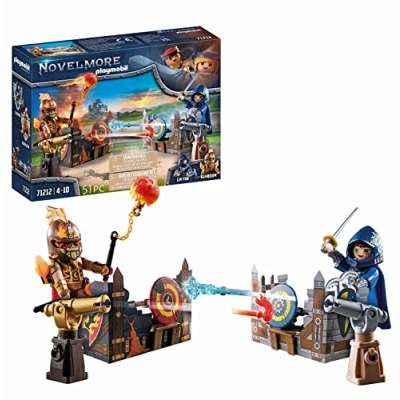 Image of Playmobil 71212 Novelmore Knights vs. Burnham Raiders Duel, Medieval Castle and Toy, Fun Imaginative Role Play, Playset Suitable for Children Ages 4+